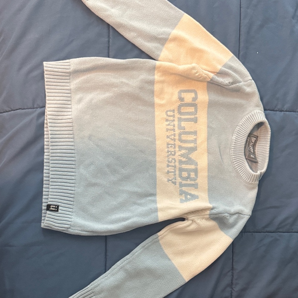Columbia University Kids Blue and White Sweater